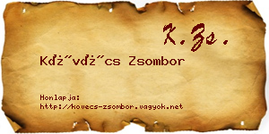 Kövécs Zsombor névjegykártya